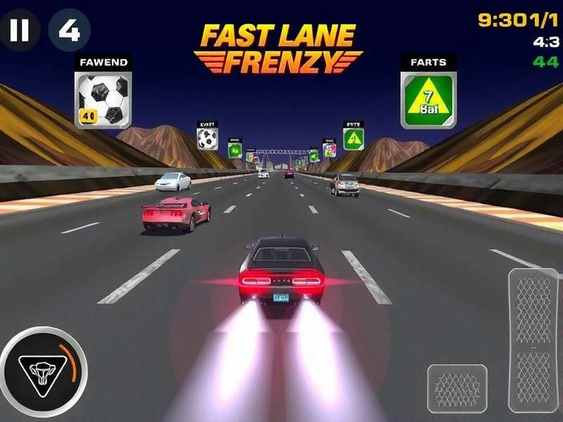 Fast Lane Frenzy Game Screenshot